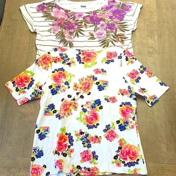 EUC lot of 2 cotton T-shirts size XL - Picture 1 of 7